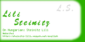 lili steinitz business card